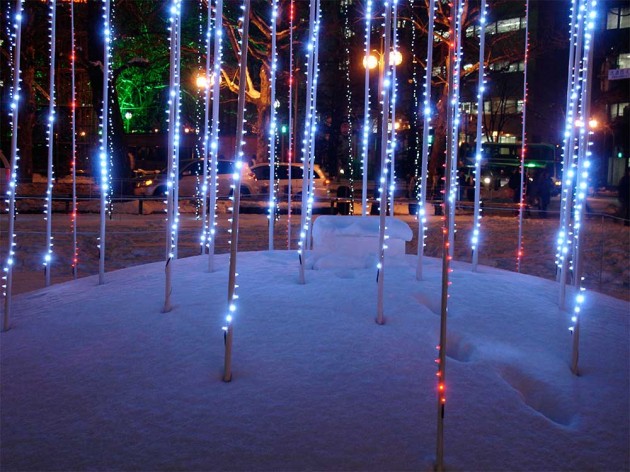 White illuminations in Odori Park