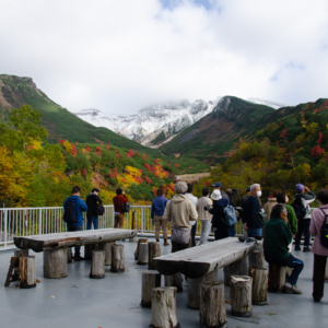 How to enjoy Hot Springs and Fall Foliage in Mt.Tokachidake near Ryounkaku