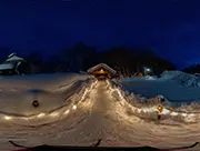 Night Views of Ningle Terrace at Furano Prince Hotel, 18 January 2022